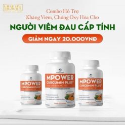 Viên uống hỗ trợ kháng viêm, giúp chống oxy hóa hiệu quả cao – Mpower Curcumin Plus [Nghệ]