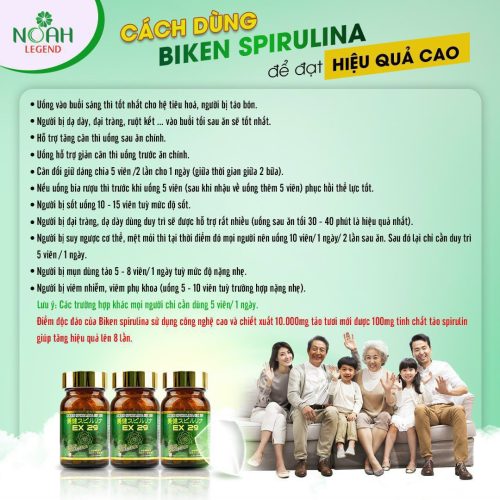 Thực phẩm bảo vệ sức khỏe BIKEN SPIRULINA EX 29