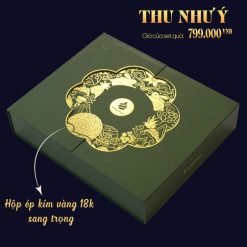 Bánh Trung Thu 2024 - Thu Như Ý (hộp Xanh lá 4 bánh 1 trà) (kèm túi)