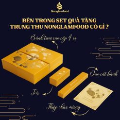 Bánh Trung Thu 2024 - Thu Cát Tường (hộp Xanh dương 4 bánh 1 trà) (kèm túi)