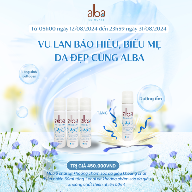 Xịt khoáng chăm sóc da Alba 150ml