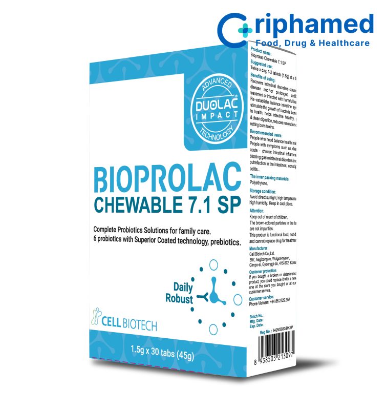 Bioprolac chewable 7.1 SP (Hộp 30 viên)